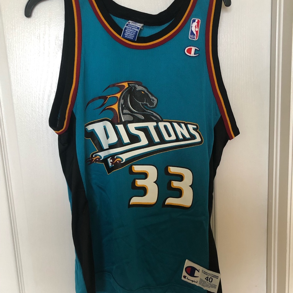 Detroit pistons jersey vintage champion grant hill jersey
